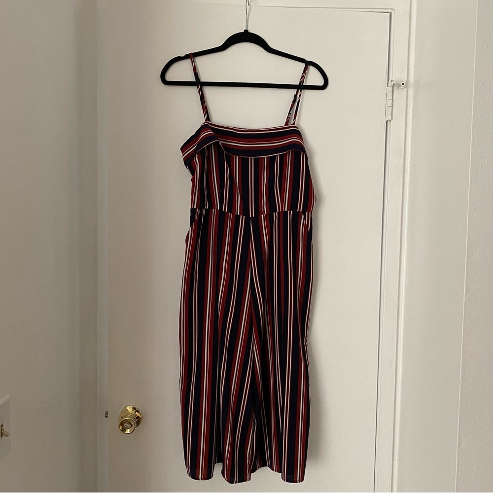 SOCIALITE STRIPPED WIDE LEGGED JUMPSUIT